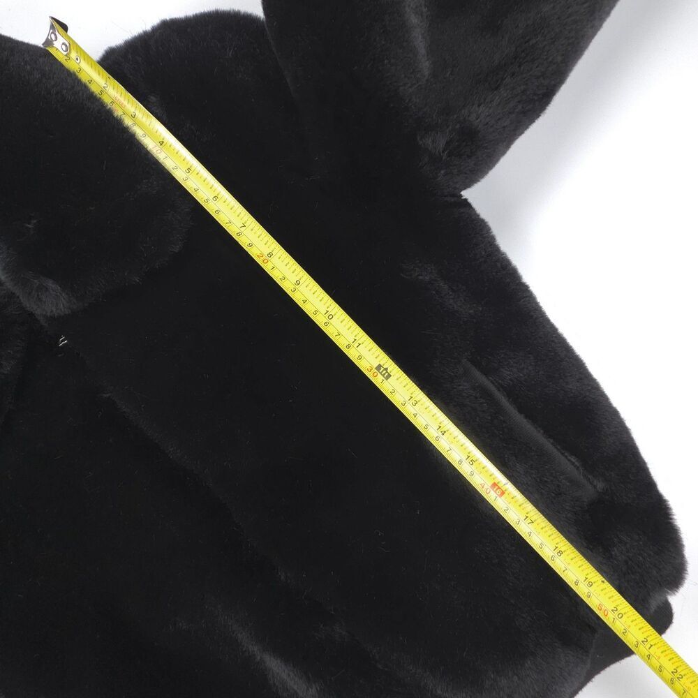 NEW Brandy Melville Georgina Faux Fur Bomber Jacket Black Y2k 90s Clean Girl - Picture 4 of 8